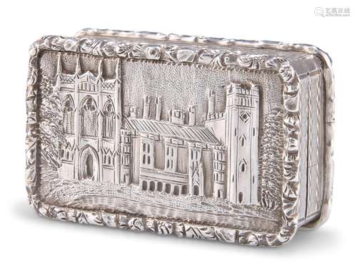 A WILLIAM IV SILVER CASTLE-TOP VINAIGRETTE, by Taylor & ...