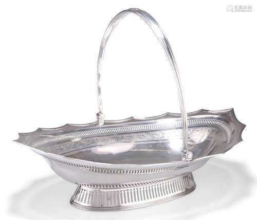 A GEORGE III SILVER CAKE BASKET, by Robert Hennell I, London...