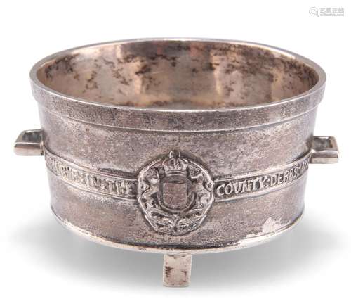 A GEORGE V SILVER NOVELTY SALT, by Edward Barnard & Sons...