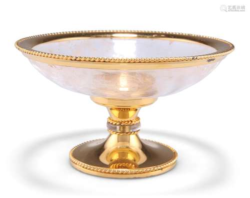 A GERMAN SILVER-GILT AND ROCK CRYSTAL DISH, by Gayer & K...