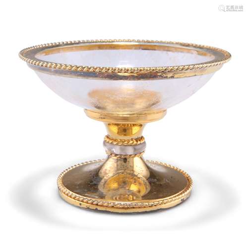 A GERMAN SILVER-GILT AND ROCK CRYSTAL DISH, by Gayer & K...