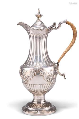 A GEORGE III SILVER EWER, by Francis Butty & Nicholas Du...