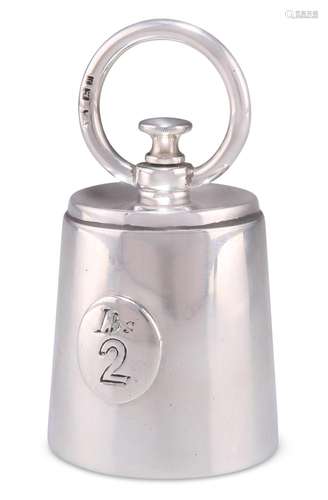 AN EDWARDIAN SILVER NOVELTY PEPPER MILL, by John Thomas Heat...