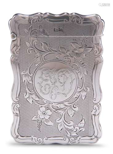 AN EDWARDIAN SILVER CARD CASE, by Sydney & Co, Birmingha...