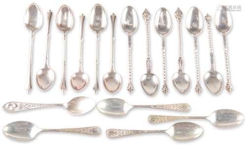 A SET OF SIX DANISH SILVER TEASPOONS, by Simon Groth, 1863-1...