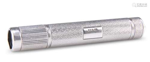 AN ELIZABETH II SILVER PEN TORCH, maker's mark CJR, Lon...