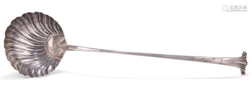 A GEORGE III SILVER SOUP LADLE, probably George Baskerville,...