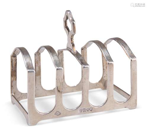 A GEORGE V SILVER TOAST RACK, by Adie Brothers Ltd, Birmingh...