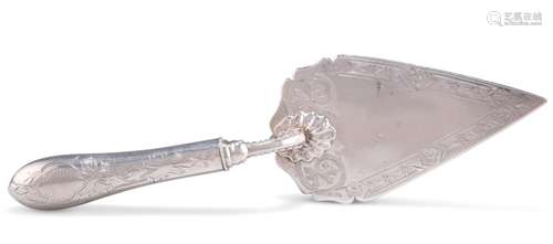 A VICTORIAN SILVER CAKE SLICE, by Thomas White, Birmingham 1...