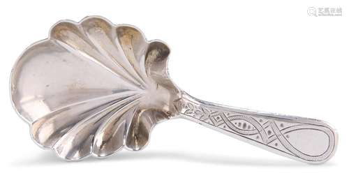 A GEORGE III SILVER CADDY SPOON, by H.G, London 1808, with s...