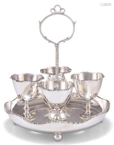 AN EDWARDIAN SILVER EGG CRUET, by William Hutton & Sons ...