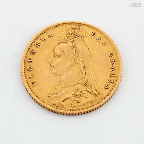 VICTORIA, HALF SOVEREIGN, 1887. 3.9 grams