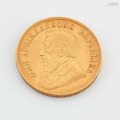 SOUTH AFRICA, GOLD 1 POND, 1898. 8.1 grams