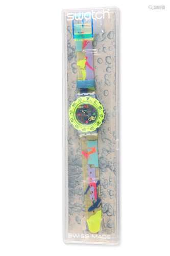 A SWATCH SCUBA WATCH, Over the Wave, reference SWN105, circa...