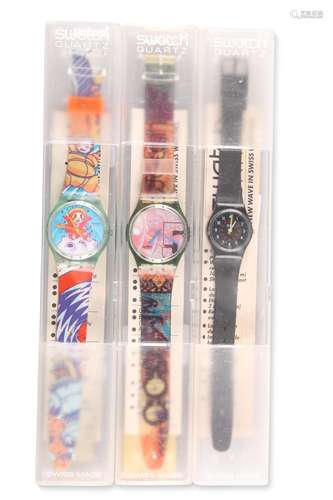 THREE SWATCH WATCHES, comprising FRANCO GG110, YURI GG118 an...