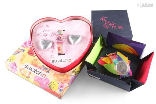 TWO SWATCH WATCHES, comprising FOR YOUR HEART ONLY GR127 and...