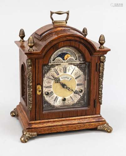 English table clock, 20th cent