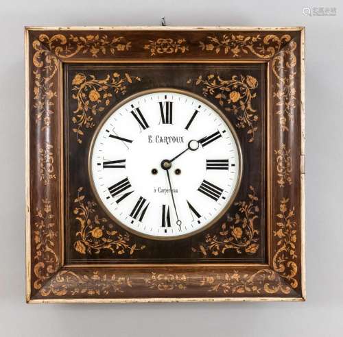 Large frame clock wood with fl
