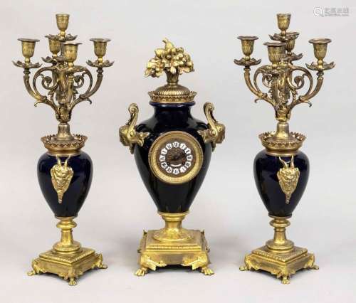 3-piece vase pendulum, dial an