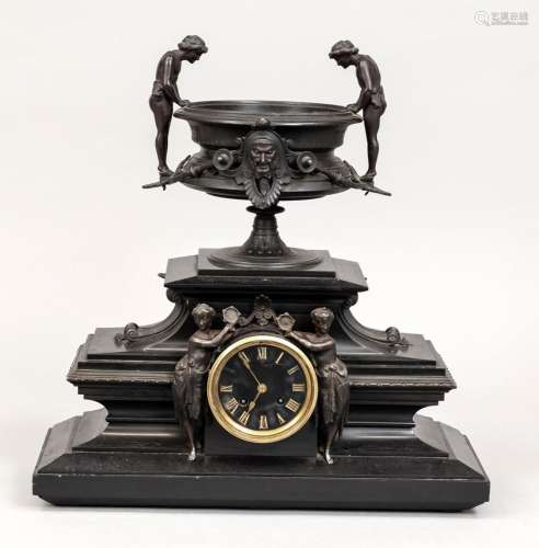 black marble mantel clock, 2nd