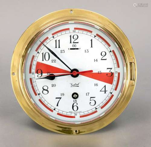 Brass ship's clock, marked Ses