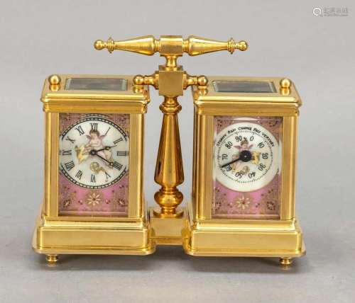 small gilded table clock with