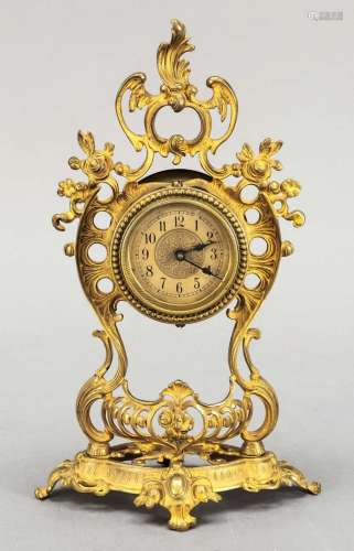 small table clock, brass gilde