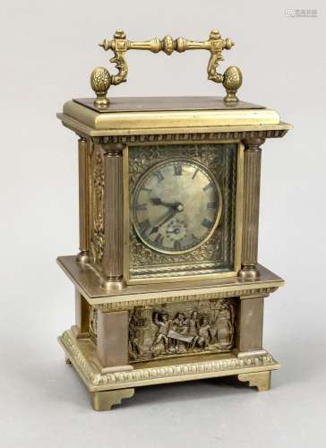 Brass table clock with alarm a