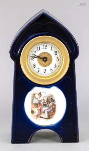 Table clock cobalt blue cerami