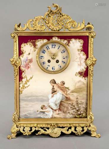 Porcelain table clock, around