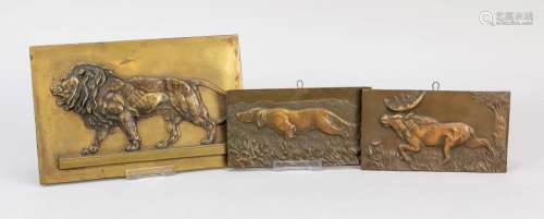 3 reliefs with animal motifs a