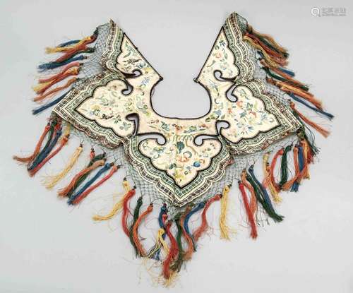 Collar with silk embroidery, C