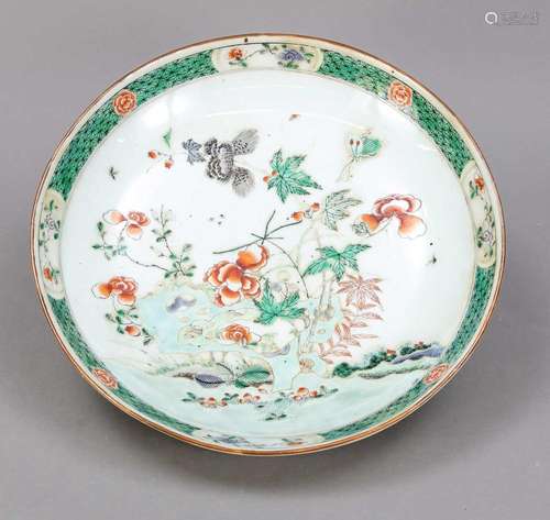 Large Famille Verte plate, Chi