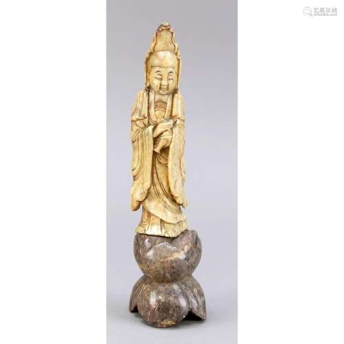 Soapstone figure of a Guanyin,