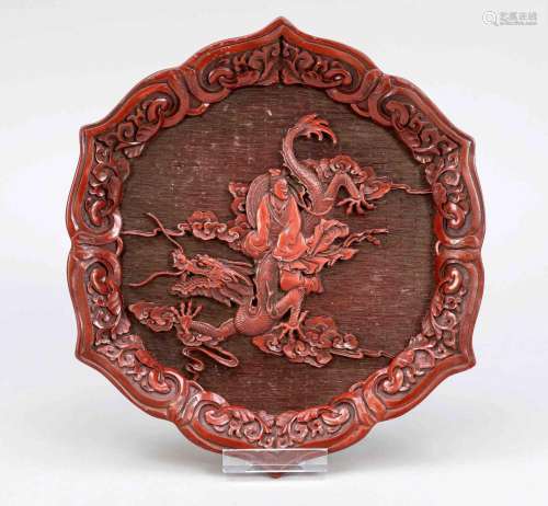 Pseudo-Cinnabar carved lacquer