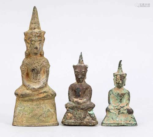 3 small Buddha figures, Thaila