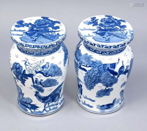 Pair of garden stools, China,