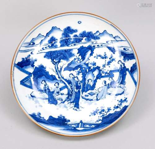 Large plate/charger, China, 19