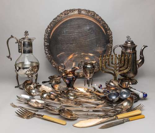 Collectible Silver-plated & Glass Flat Wares