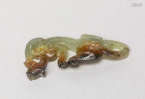 Important Chinese Jade Toggle of Dragon