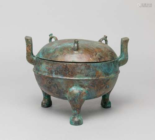 Rare Chinese Bronze Covered Ding
