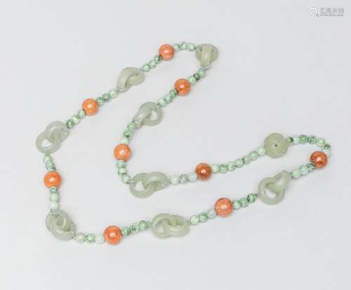 Collectible Chinese Vintage Jade Necklace