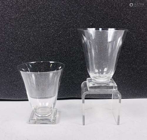 Two France Baccrat Crystal Glass