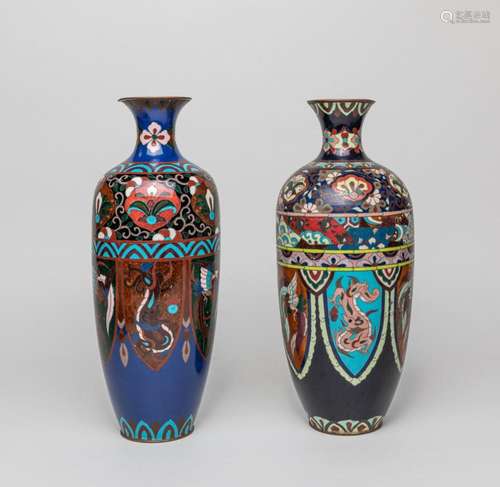 Japanese Cloisonne Cabinet Vase, Taisho