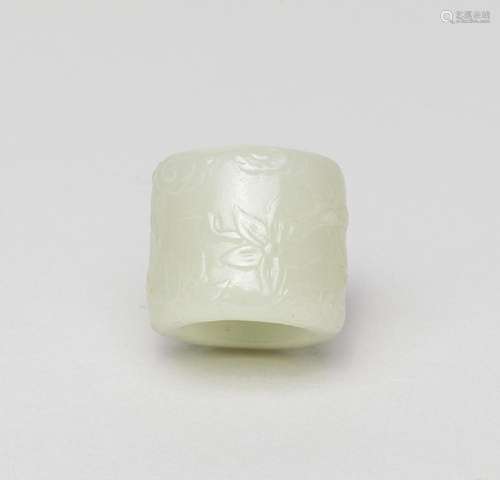 Chinese White Jade Thumb Ring