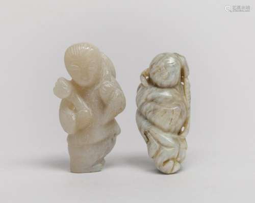 Two Chinese Sung Type Jade Toggles
