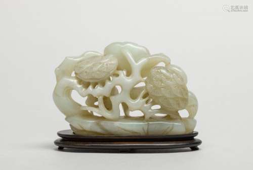 Chinese White Jade Table Sculpture