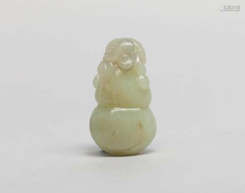 Chinese White Jade Toggle of Gourd