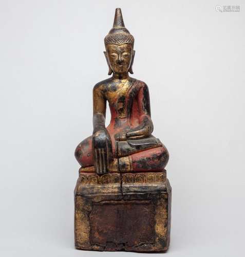 Old South Asian Wood Buddha