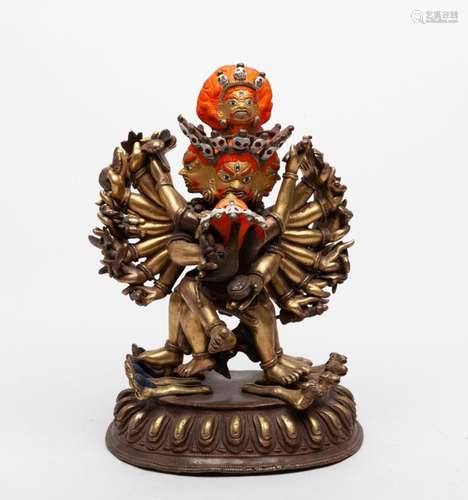 Rare Tibetan Gilt Bronze Buddha